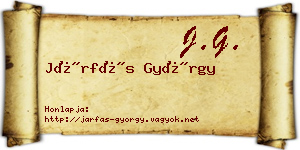 Járfás György névjegykártya