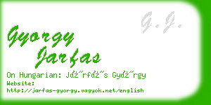 gyorgy jarfas business card